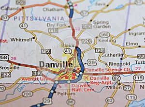 Map Image of Danville, Virginia