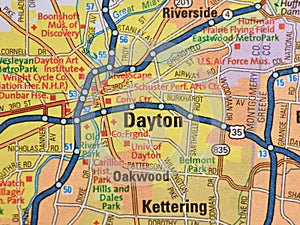Map Image of Dayton, Ohio