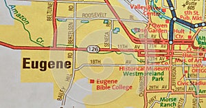 Map Image of Eugene Oregon 2