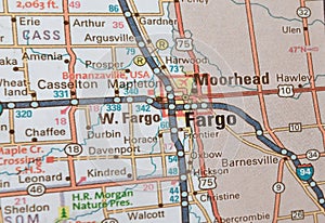 Map Image of Fargo, North Dakota