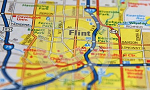 Map Image of Flint Michigan