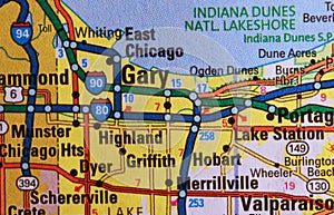 Map Image of Gary Indiana