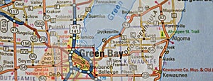 Map Image of Green Bay, Wisconsin