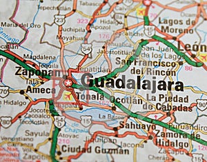 Map Image of Guadalajara, Mexico photo