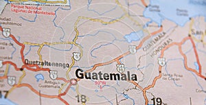 Map Image of Guatemala South America