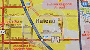 Map Image of Helena Montana photo