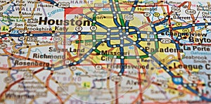 Map Image of Houston, Texas