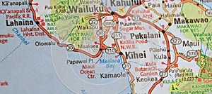 Map Image of Kihei, Hawaii