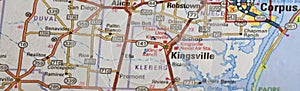 Map Image of Kingsville, Texas