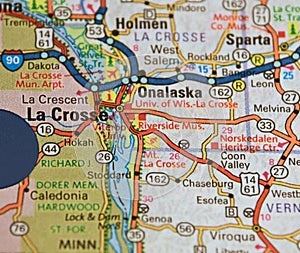 Map Image of La Crosse, Wisconsin