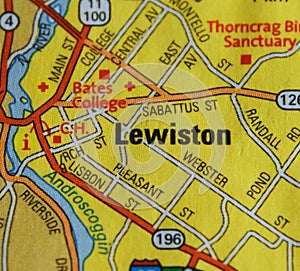 Map Image of Lewiston Maine