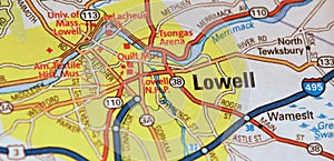 Map Image of Lowell Massachusetts