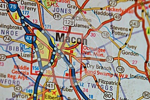 Map Image of Macon, Georgia