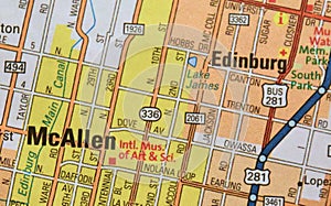 Map Image of McAllen, Texas