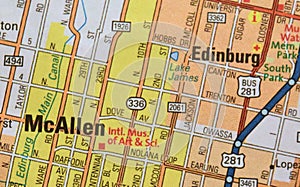 Map Image of McAllen, Texas photo