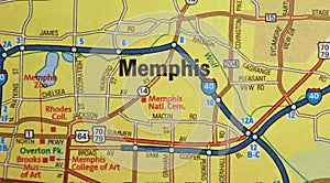 Map Image of Memphis, Tennessee