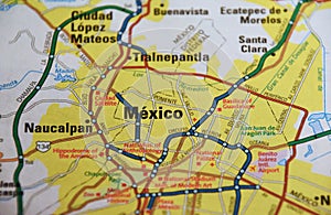 Map Image of Mexico City, Mexico photo