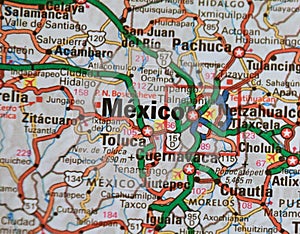 Map Image of Mexico City, Mexico photo