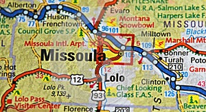 Map Image of Missoula Montana 1 photo