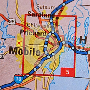 Map Image of Mobile Alabama