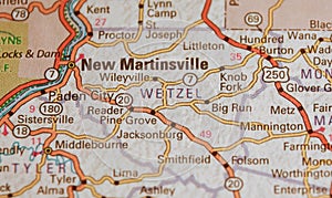 Map Image of New Martinsville, West Virginia