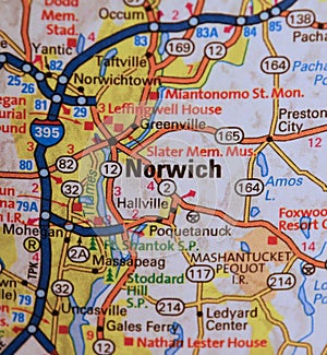 Map Image of Norwich Connecticut