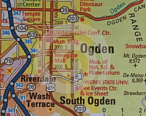 Map Image of Ogden, Utah photo