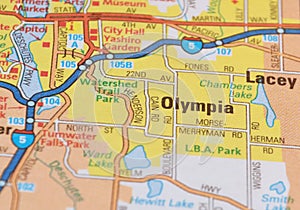 Map Image of Olympia, Washington