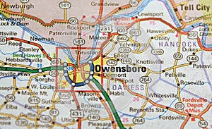 Map Image of Owensboro, Kentucky
