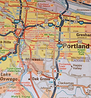 Map Image of Portland Oregon 1