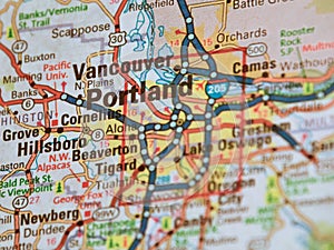 Map Image of Portland Oregon 2