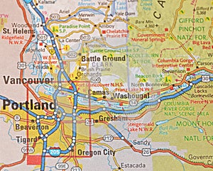 Map Image of Portland, Oregon photo