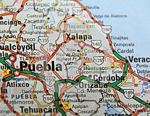 Map Image of Puebla Mexico