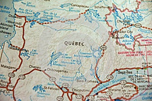 Map Image of Quebec, Canada