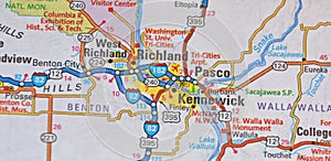 Map Image of Richland Washington photo