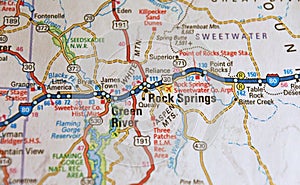 Map Image of Rock Springs, Wyoming