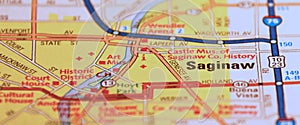 Map Image of Saginaw Michigan photo