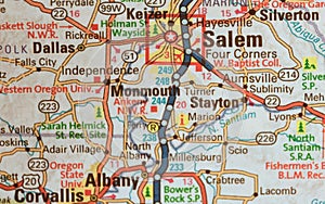 Map Image of Salem Oregon 3