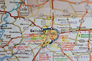 Map Image of Salisbury, Maryland