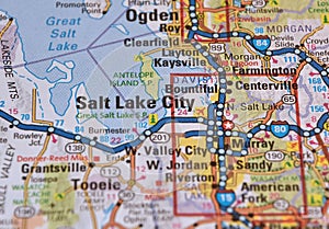 Map Image of Salt Lake City, Utah