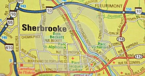 Map Image of Sherbrooke, Ontario, Canada