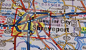 Map Image of Shreveport Louisiana