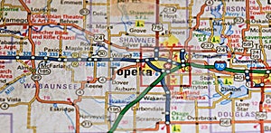 Map Image of Topeka, Kansas