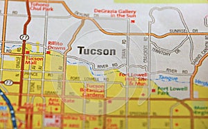 Map Image of Tucson Arizona