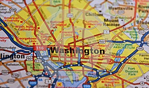 Map Image of Washington DC photo