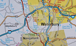 Map Image of Waterbury, Connecticut