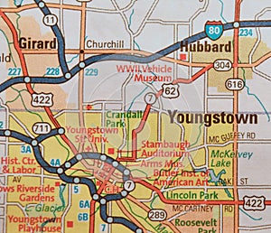 Map Image of Youngstown Ohio photo