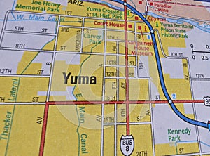 Map Image of Yuma Arizona