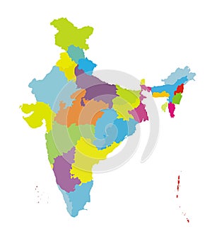 Map of India [col] Authentic photo