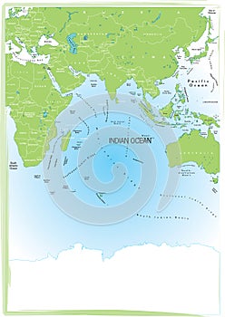 Map indian ocean.